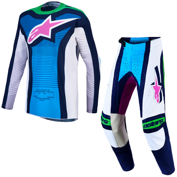 Alpinestars - 2027 Techstar Maven White/Blue/Green MX Combo