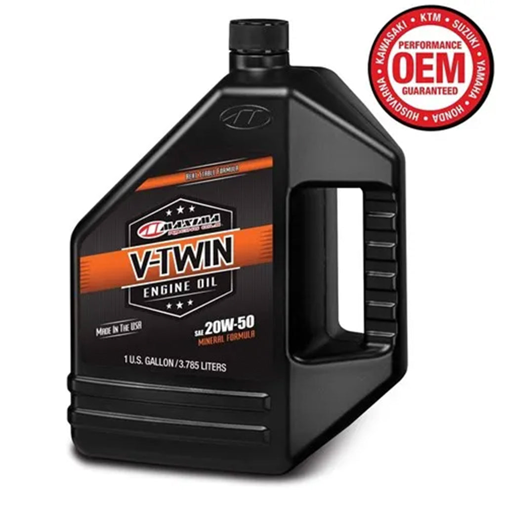 Maxima - V-Twin Mineral 20W50 Oil - 3.8L