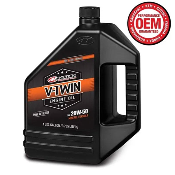 Maxima - V-Twin Mineral 20W50 Oil - 3.8L