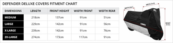 Nelson Rigg - Deluxe Large Motorcycle Cover Black/Silver