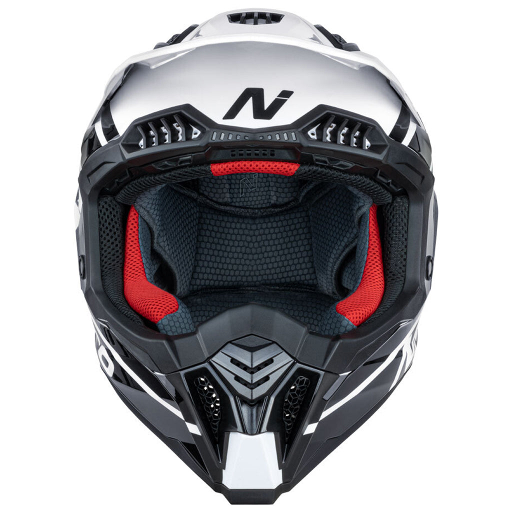 Nitro - MX710 Onyx White/Grey Helmet