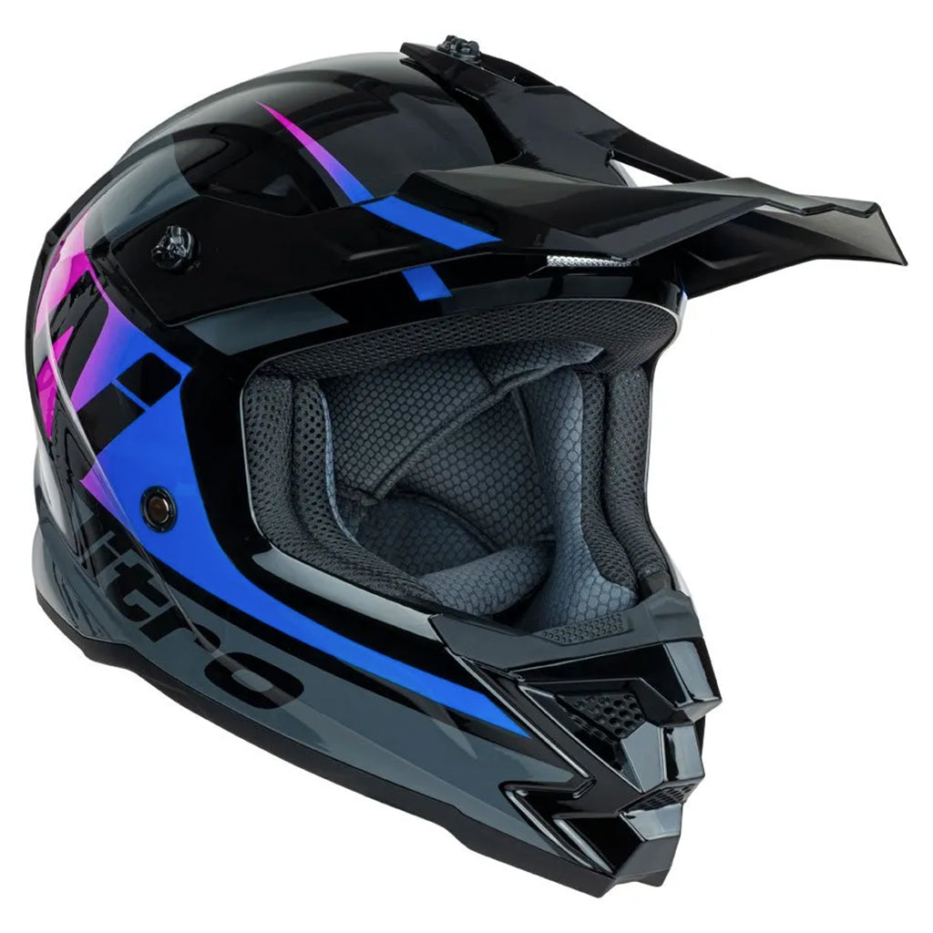 Nitro - MX710 Youth Onyx Purple/Pink Helmet