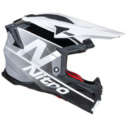 Nitro - MX710 Onyx White/Grey Helmet