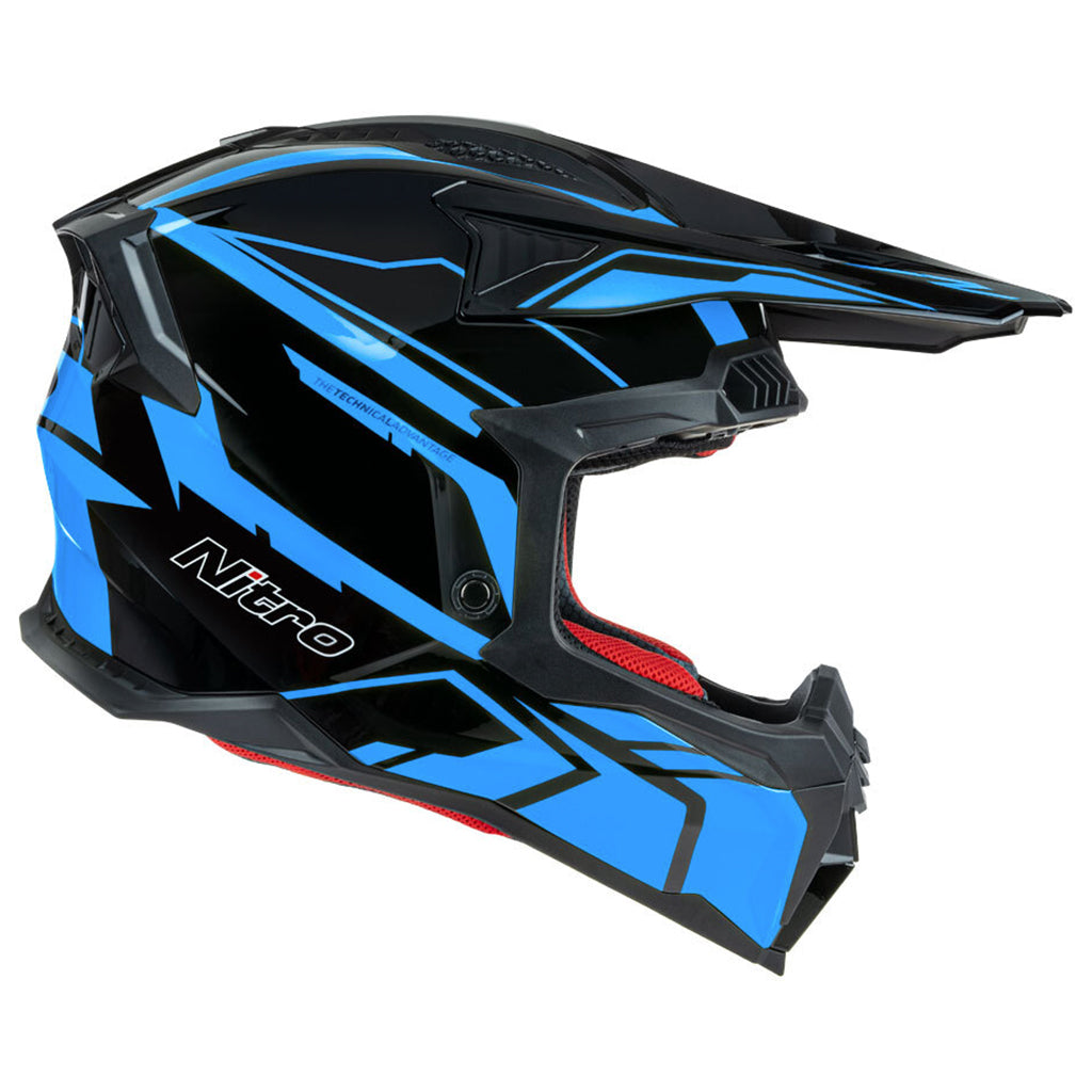 Nitro - MX710 Shard 2 Blue/Black Helmet