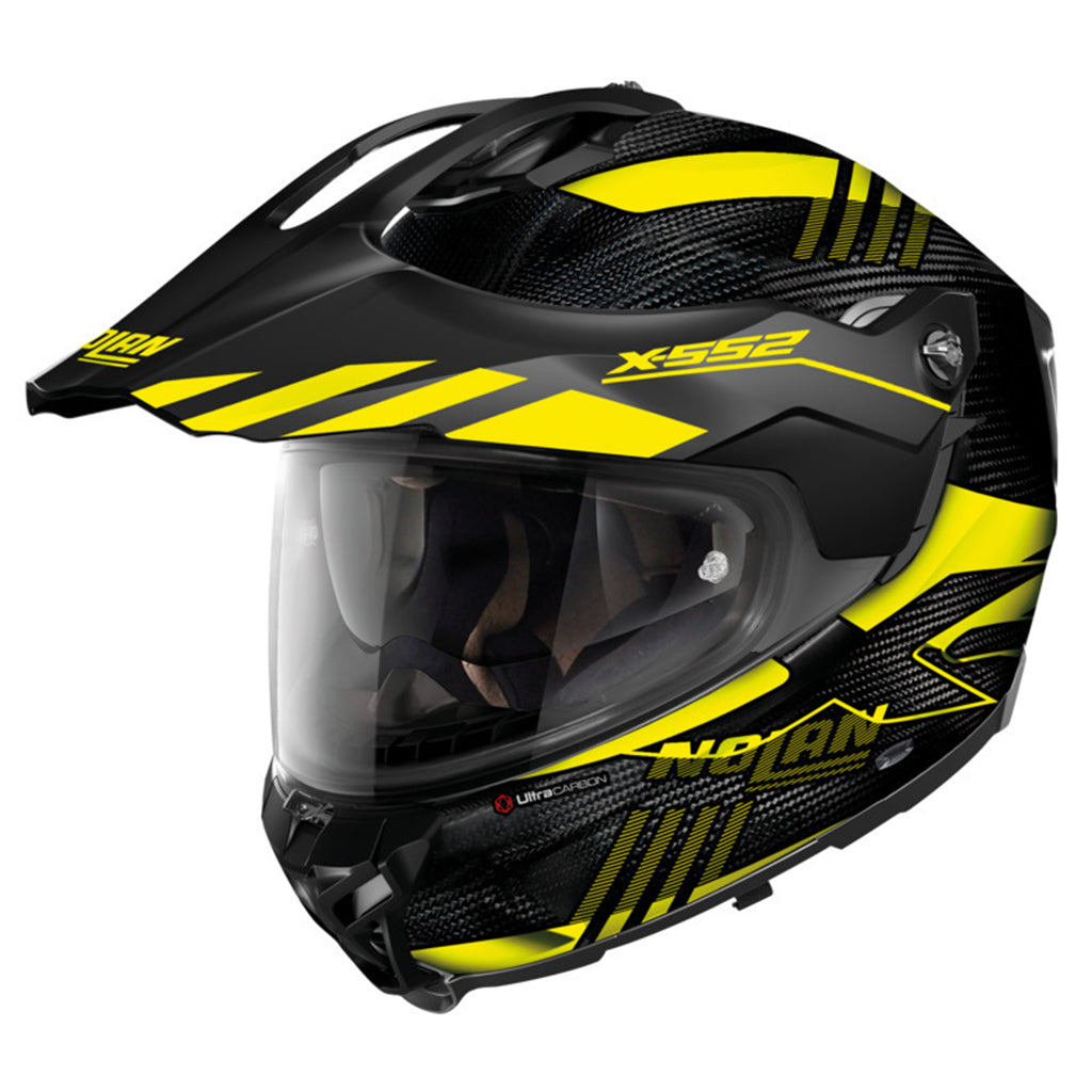 nolan enduro helmet Nolan - X-552 UC Wingsuit Carbon/Yellow/Black Adventure Helmet