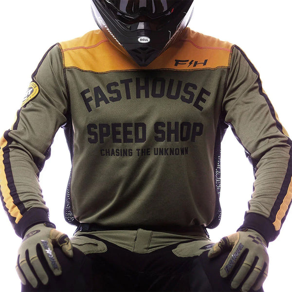 Fasthouse - Sanguaro Petrol Olive/Vintage Gold MX Combo