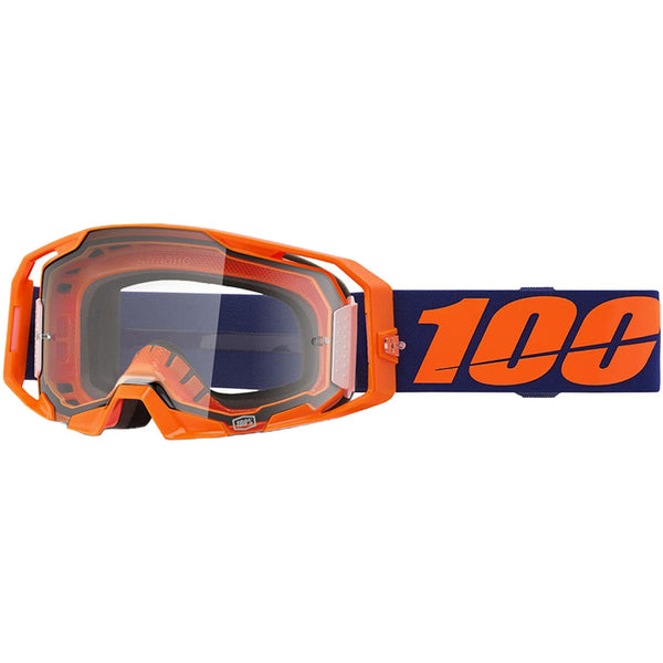 100% - Armatic Neon Orange/Navy Clear Lens Goggle