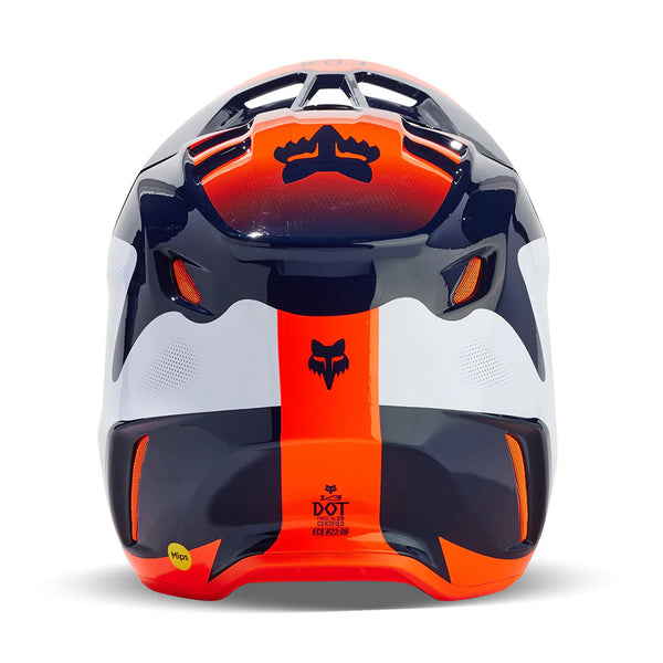 Fox - 2024 V3 Revise Navy/Orange Helmet