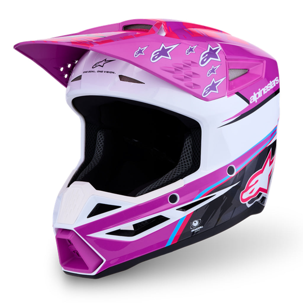 Alpinestars - Youth SM3 Falcon Purple/White/Black/Pink Helmet