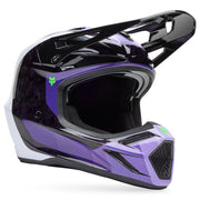 Fox - 2025 V3 RS Black/Purple Grid Helmet