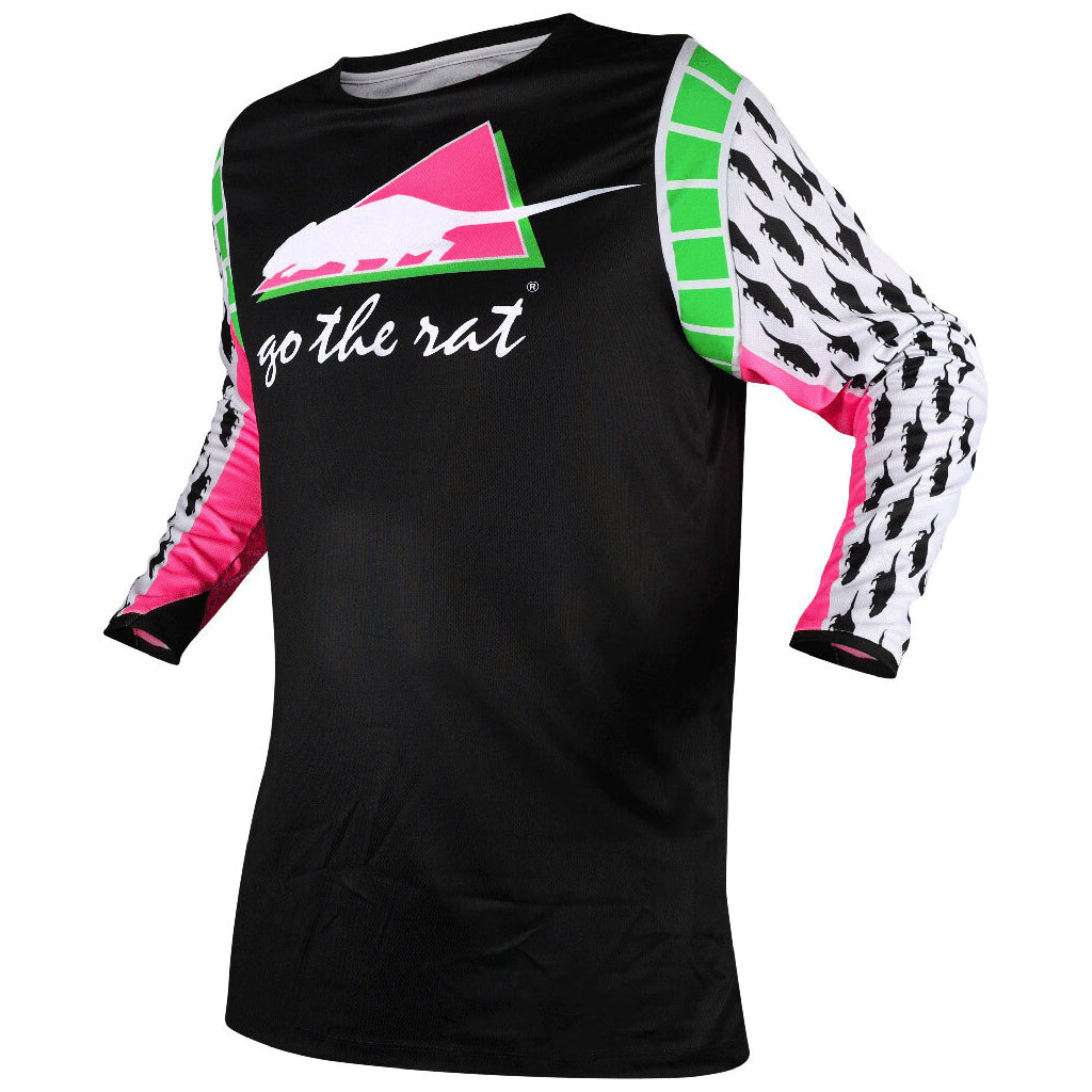 Rat Racing - Cheeseblock 2 Tone Black/Pink/Green Jersey