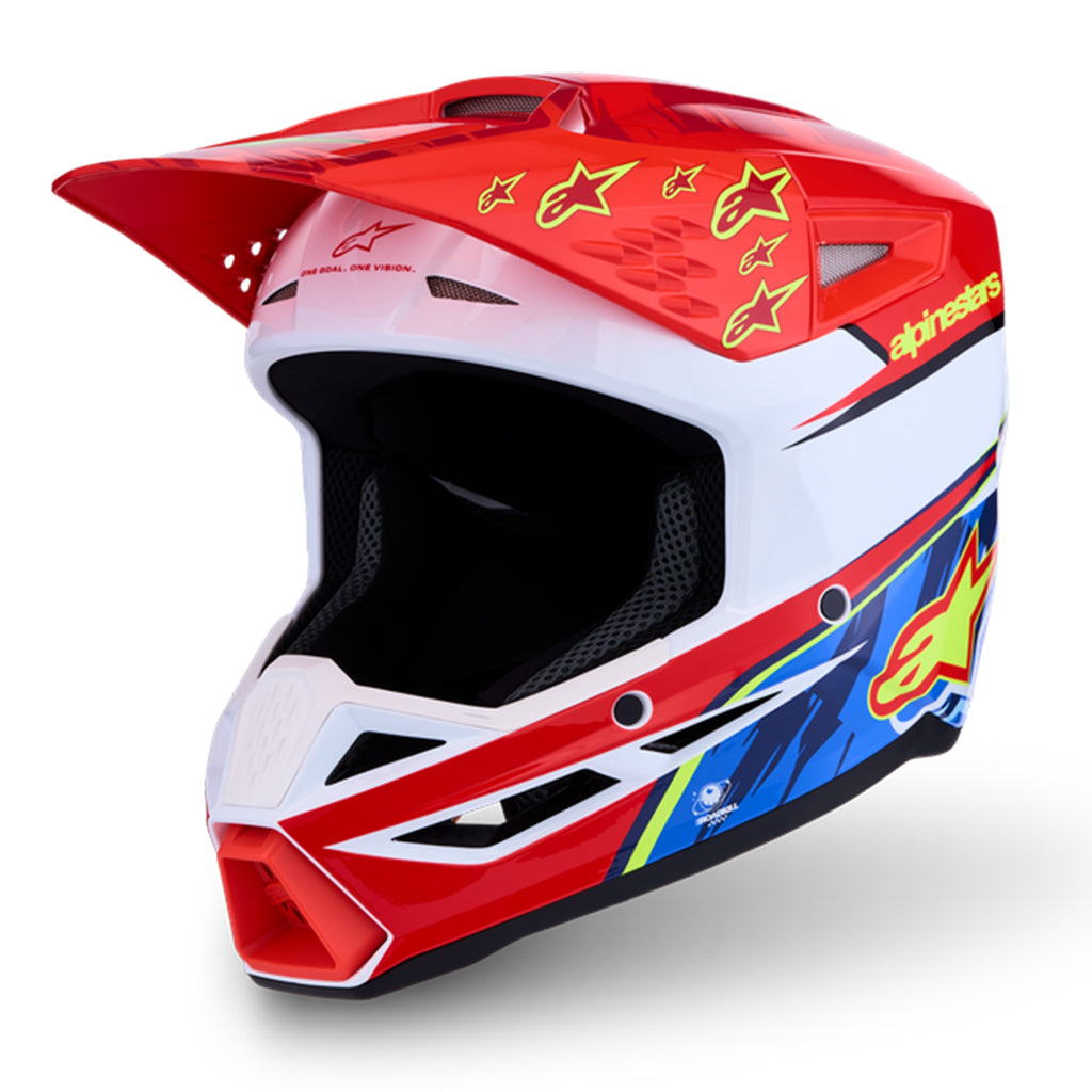 Alpinestars - Youth SM3 Falcon Red/White/Blue/Yellow Helmet