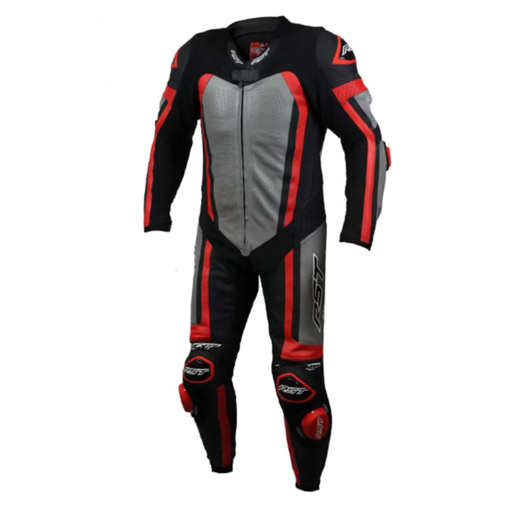 RST - Pro Series EVO CE Black/Grey/Red Leather Suit