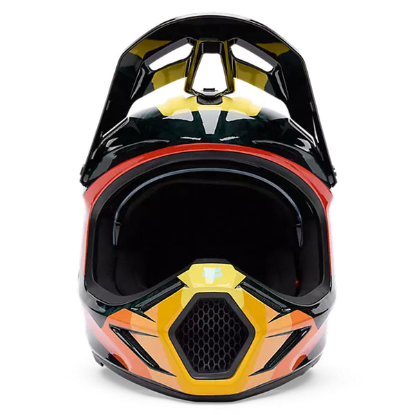 Fox - 2025 V3 RS Black/Orange Grid Helmet