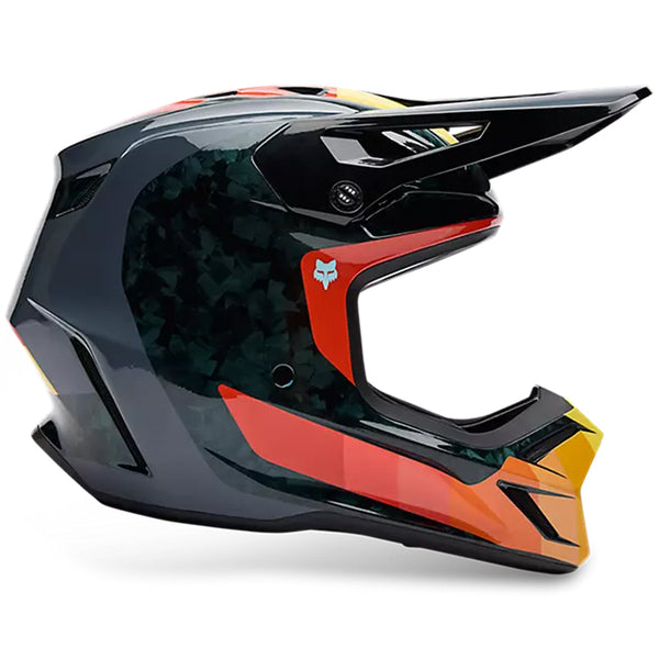 Fox - 2025 V3 RS Black/Orange Grid Helmet