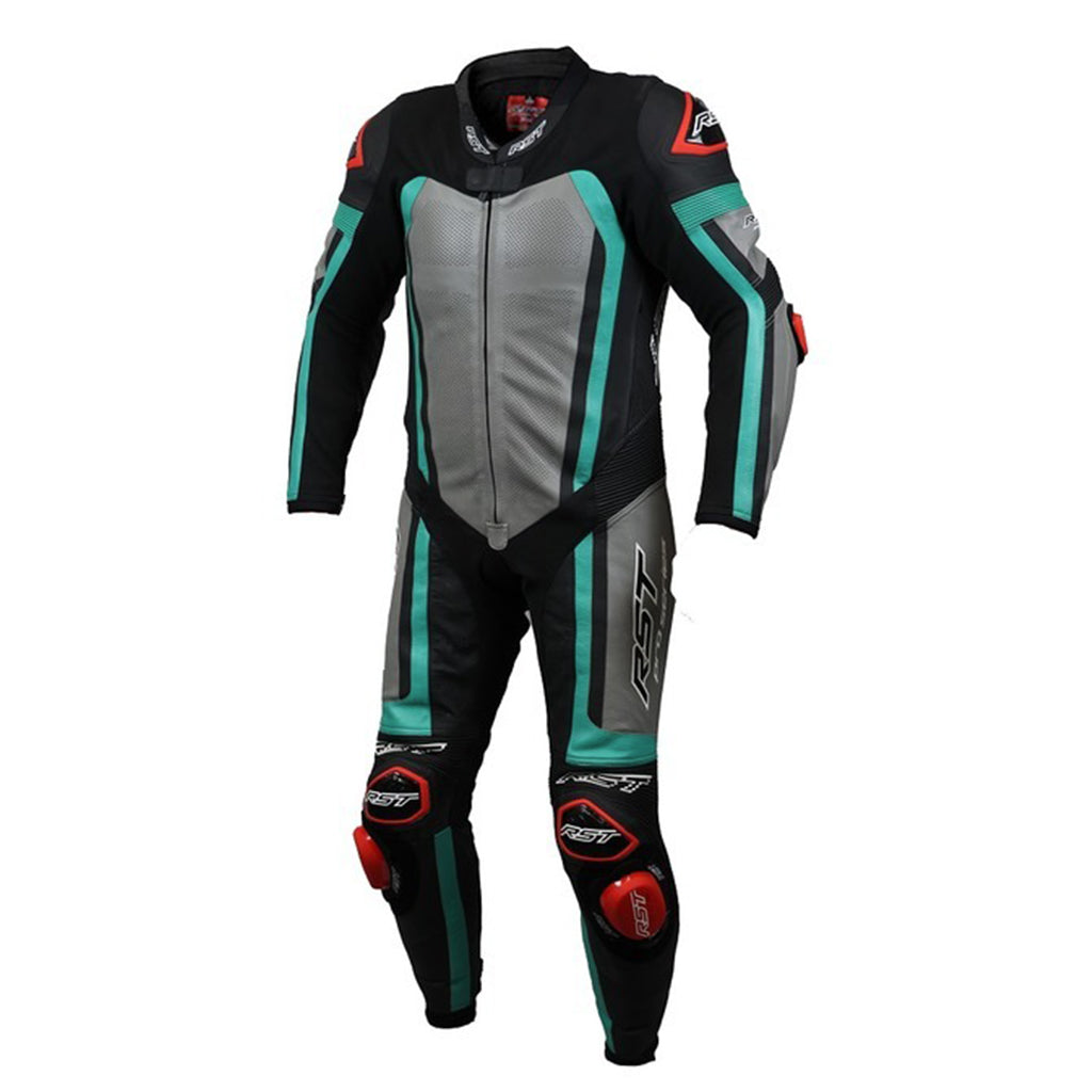 RST - Pro Series EVO CE Black/Grey/Teal Leather Suit