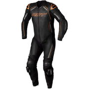 RST - S-1 Black/Grey/Orange 1 Piece Leather Suit