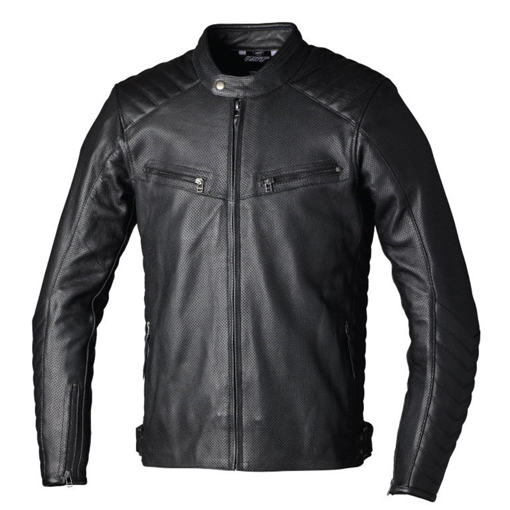 RST - Roadster 3 CE Vented Black Leather Jacket