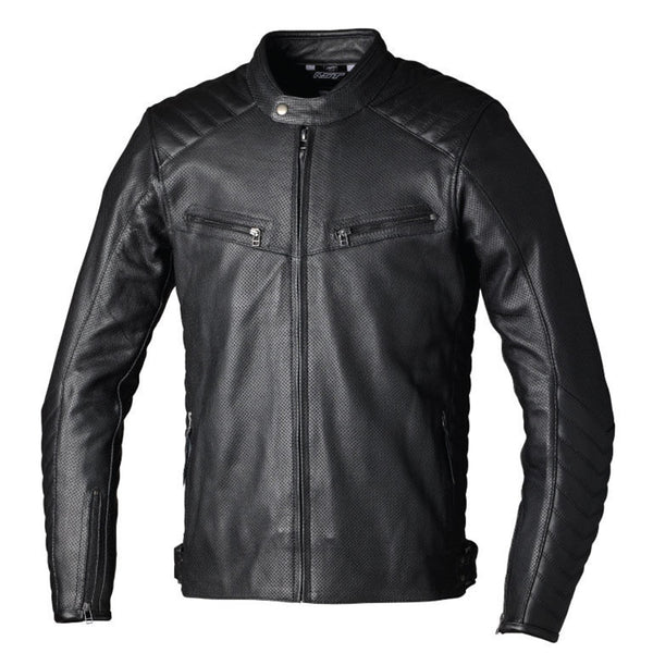 RST - Roadster 3 CE Vented Black Leather Jacket