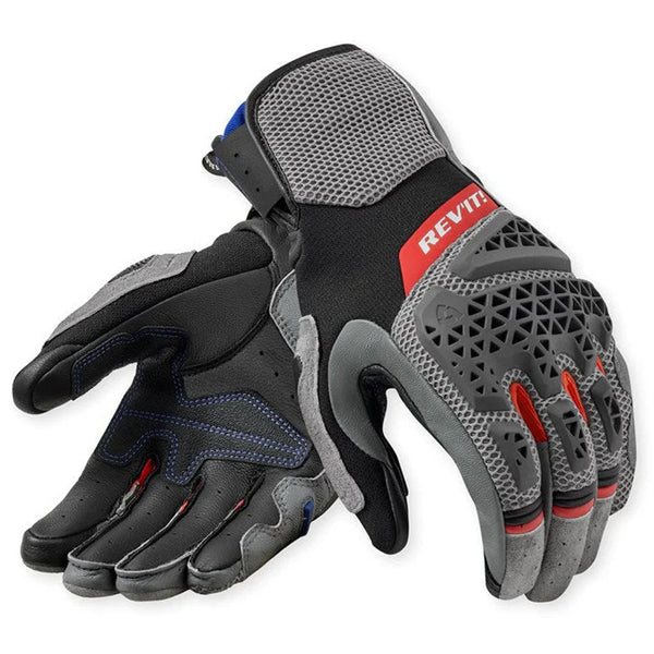 Rev-It - Sand 5 Grey/Red Adventure Gloves