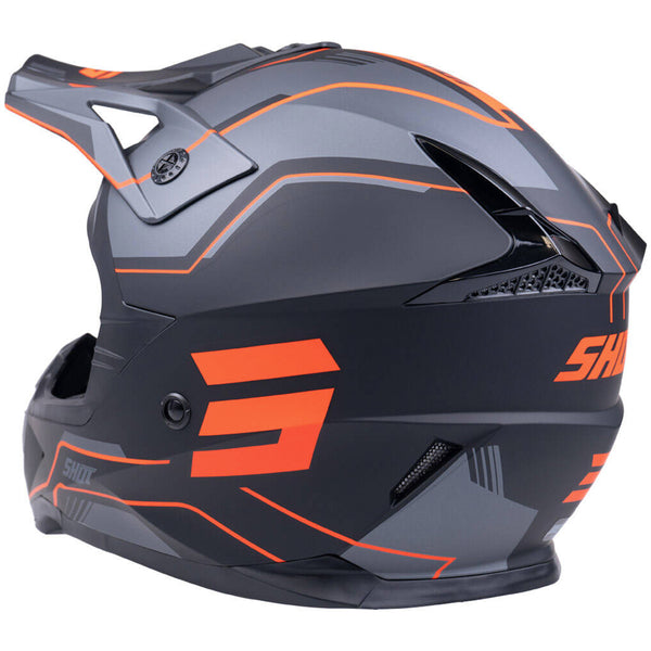 Shot - 2026 Pulse Lines Matt Black/Orange Helmet