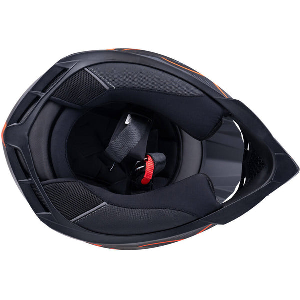 Shot - 2026 Pulse Lines Matt Black/Orange Helmet