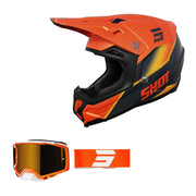 Shot - 2024 Core Honor Orange Helmet & Goggle Combo