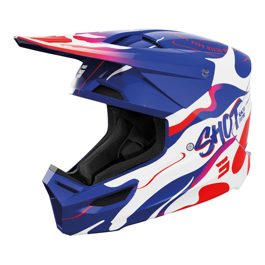Shot - 2026 Kids Furious Beast Blue/Red Helmet