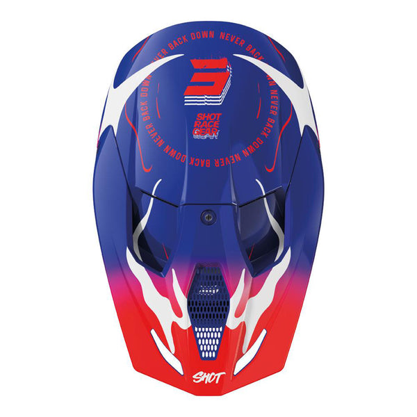 Shot - 2026 Kids Furious Beast Blue/Red Helmet