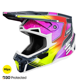 Shot - 2026 Lite Racing Blue/Neon Yellow Pearly MIPS D30 Helmet