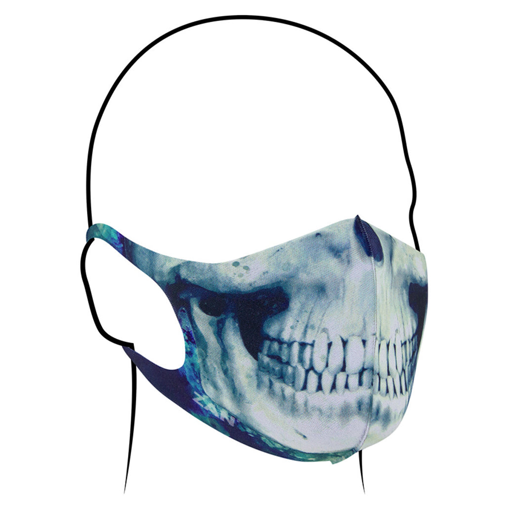 Zan Headgear - Neo FaceMask Light Reversible Skull Black (2 pack)