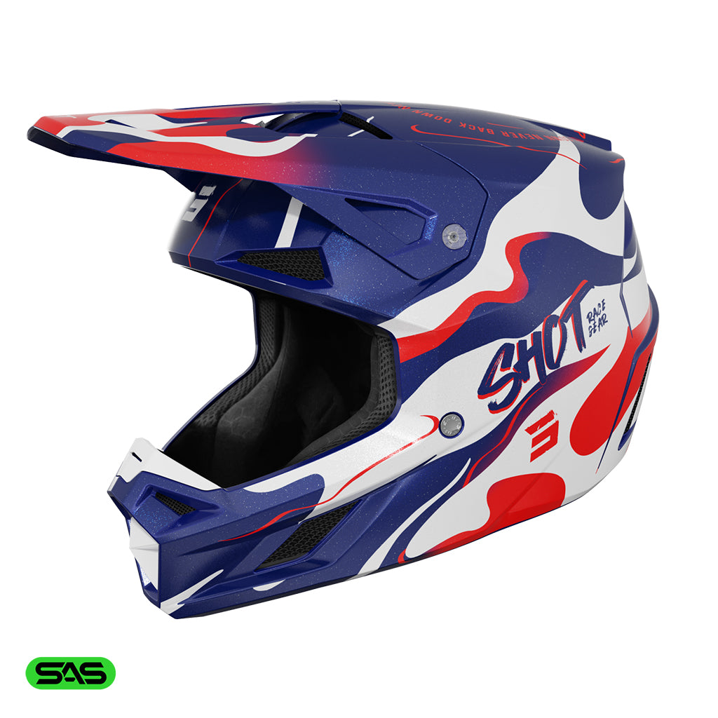Shot - 2026 Speed Beast Blue/Red Pearly Helmet