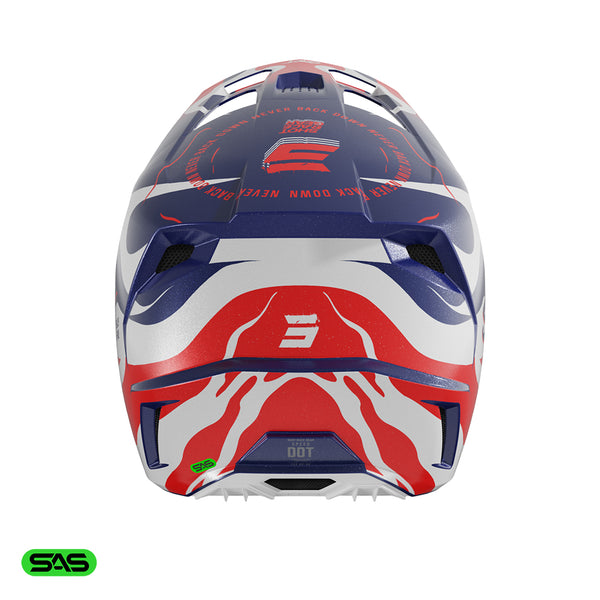 Shot - 2026 Speed Beast Blue/Red Pearly Helmet