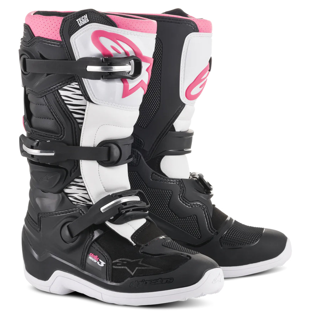 Alpinestars - Stella Tech 3 V2 Black/White/Pink MX Boots