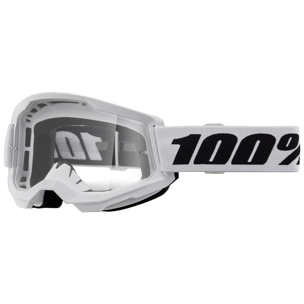 100% - Strata 2 White Clear Lens Goggle