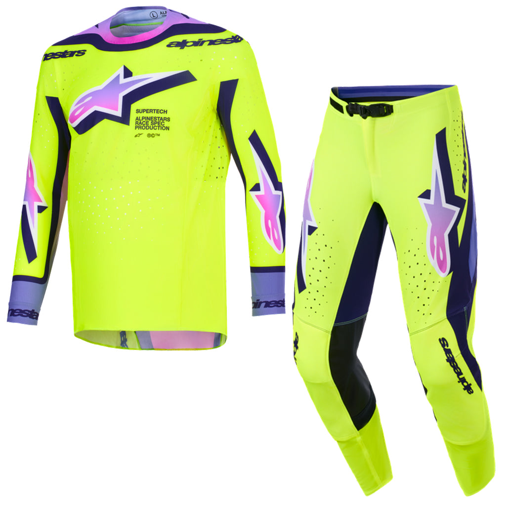 Alpinestars - 2026 Supertech Vista Yellow/Purple/Black MX Combo