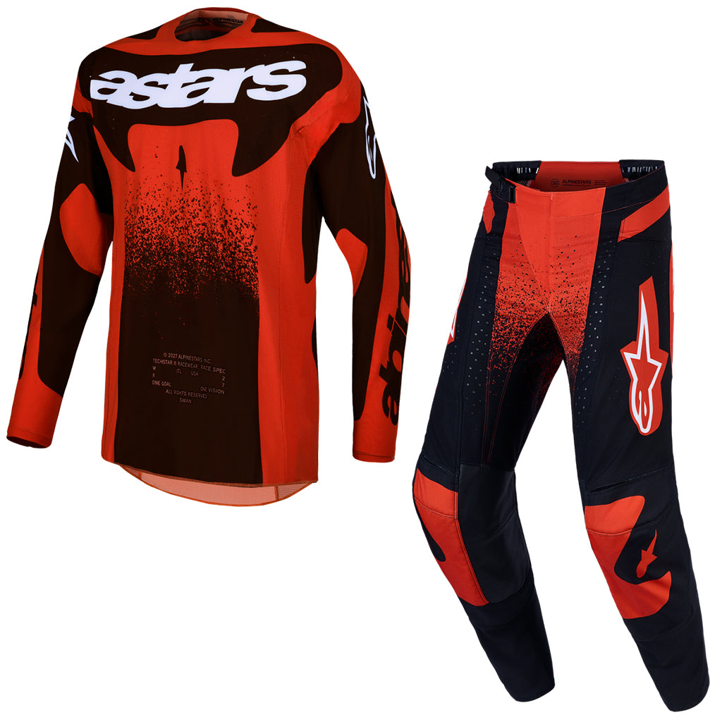 Alpinestars - 2027 Techstar Swan Cardinal Red/Black/White MX Combo