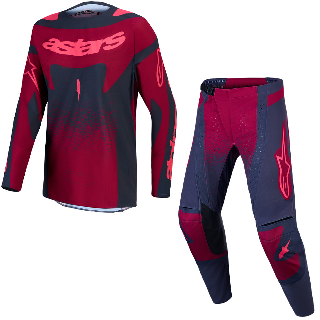 Alpinestars - 2027 Womens Techstar Swan Gray/Red MX Combo