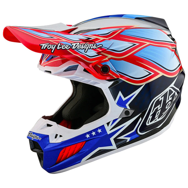 TLD - SE5 Carbon Wings Navy/Red Helmet