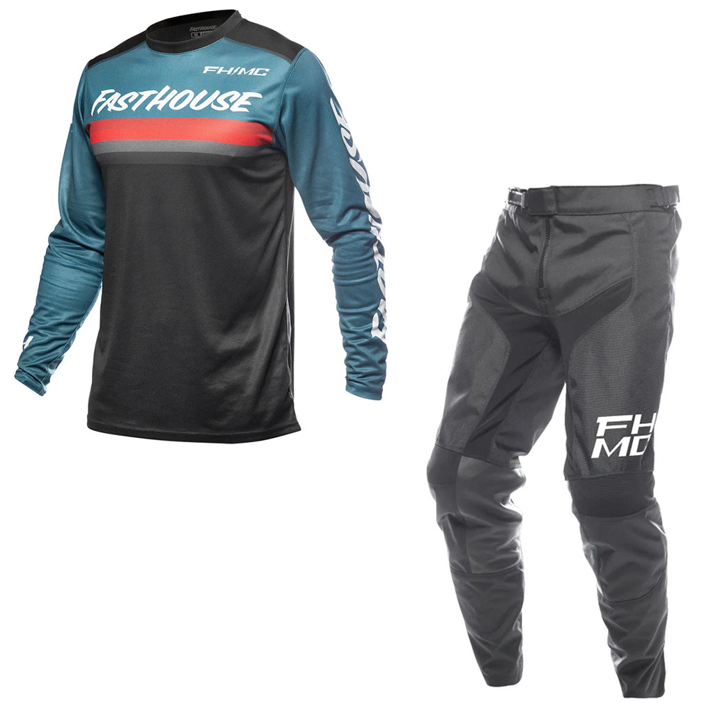 Fasthouse - Carbon Force Teal MX Combo
