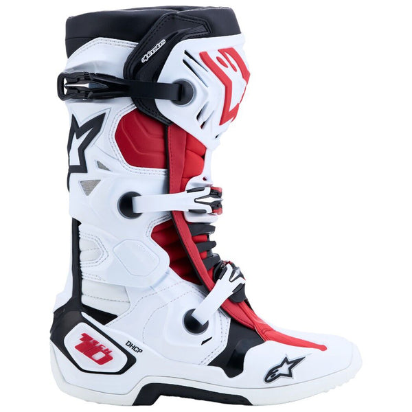 Alpinestars - Tech 10 White/Black/Red MX Boots