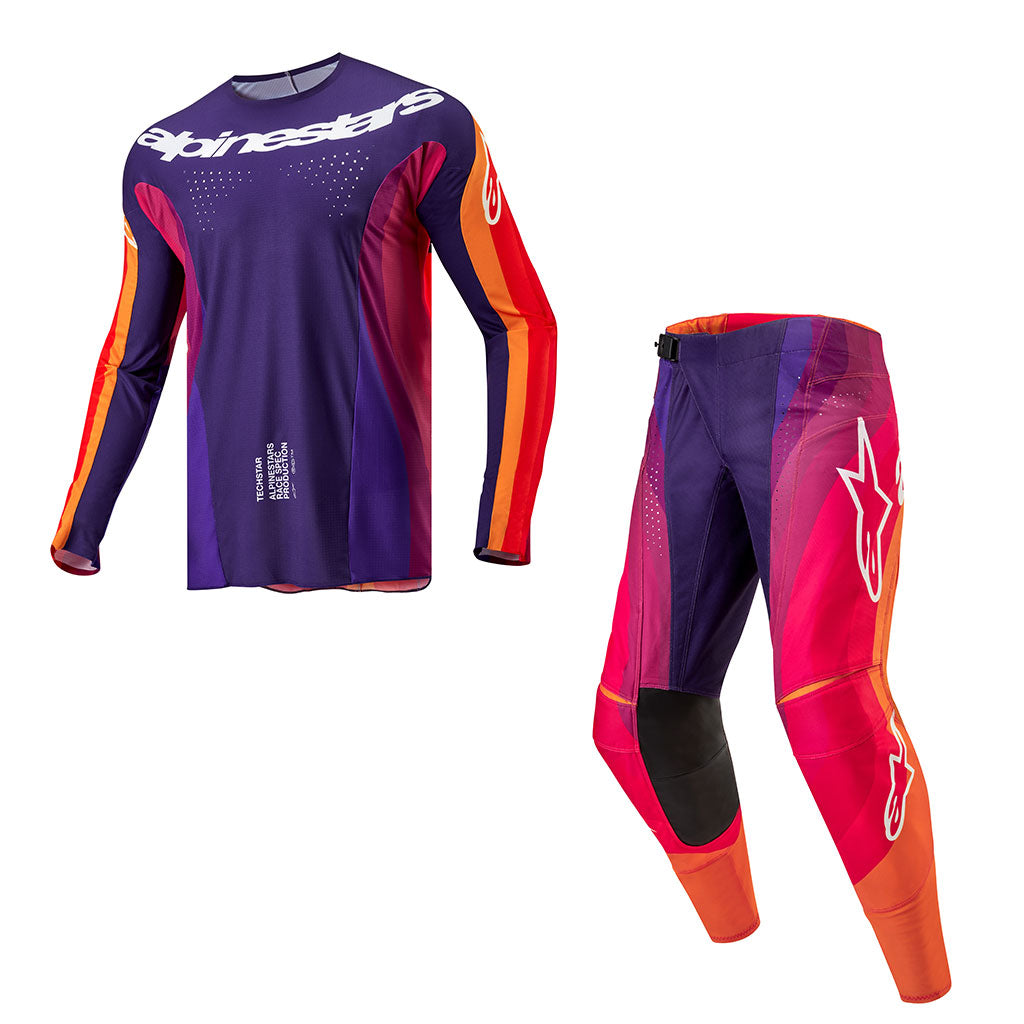 Alpinestars - 2024 Techstar Pneuma Purple/Orange MX Combo