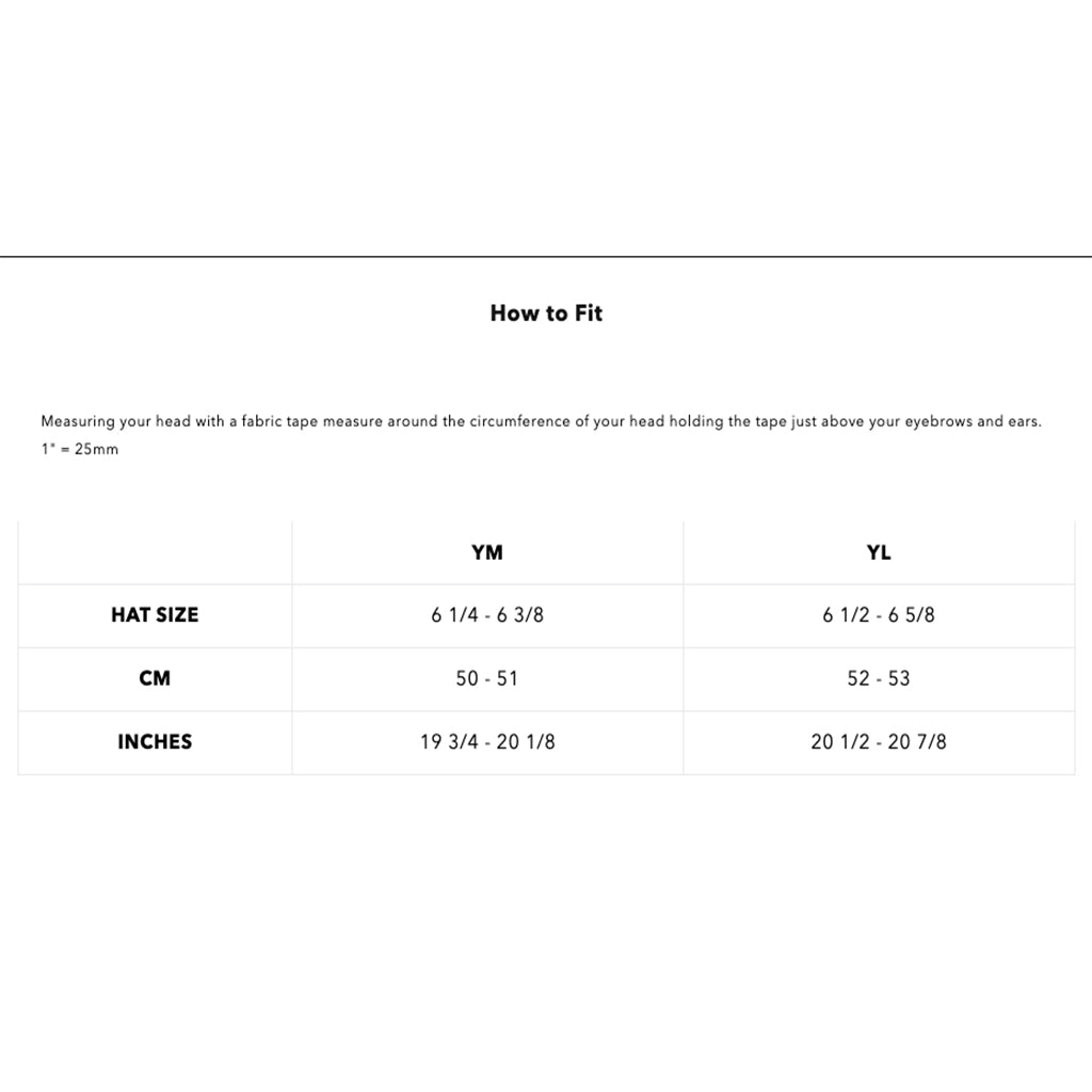 TLD - Youth SE4 Poly MIPS Solid Black Helmet Size Guide