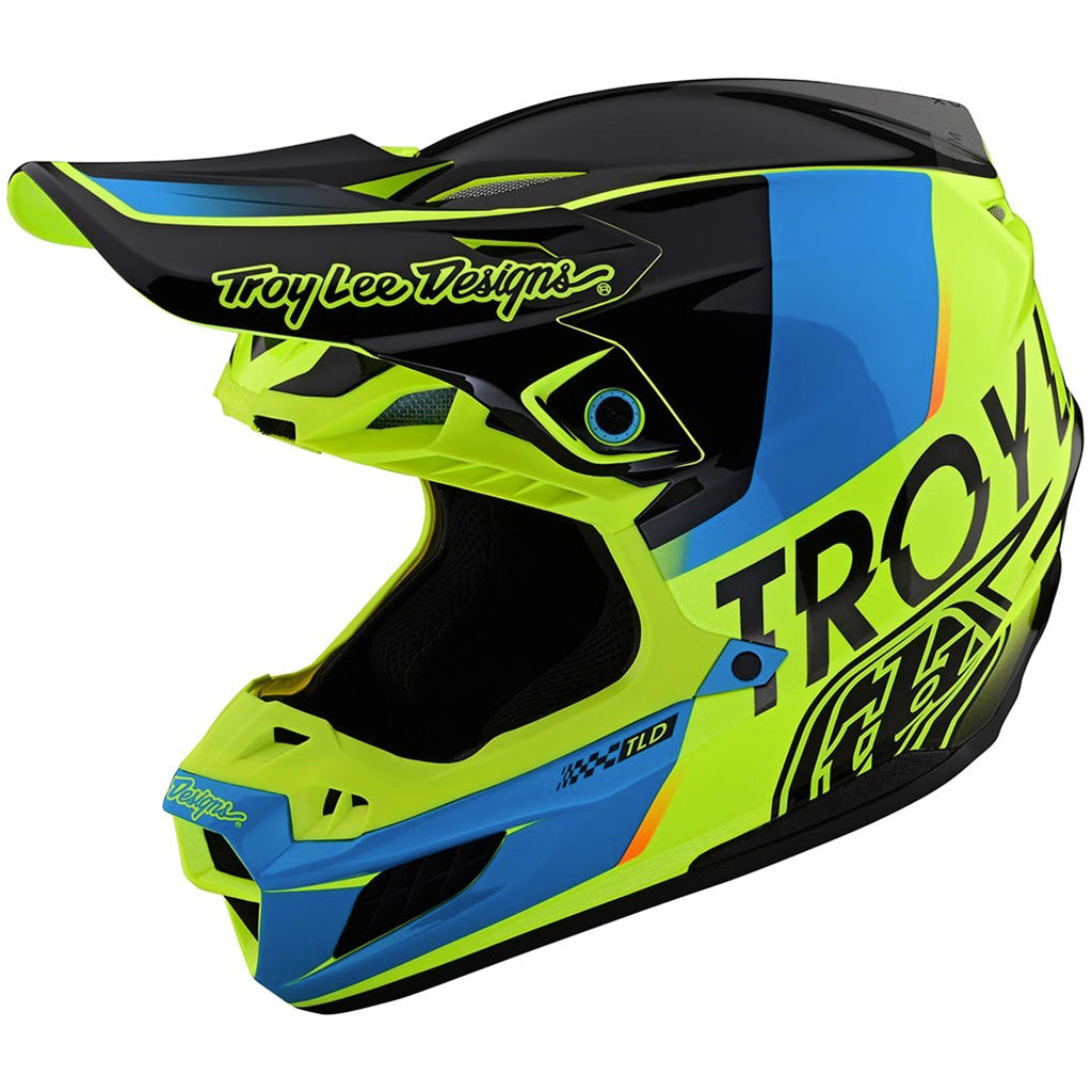 TLD - SE5 Composite Qualifier Yellow/Blue Helmet