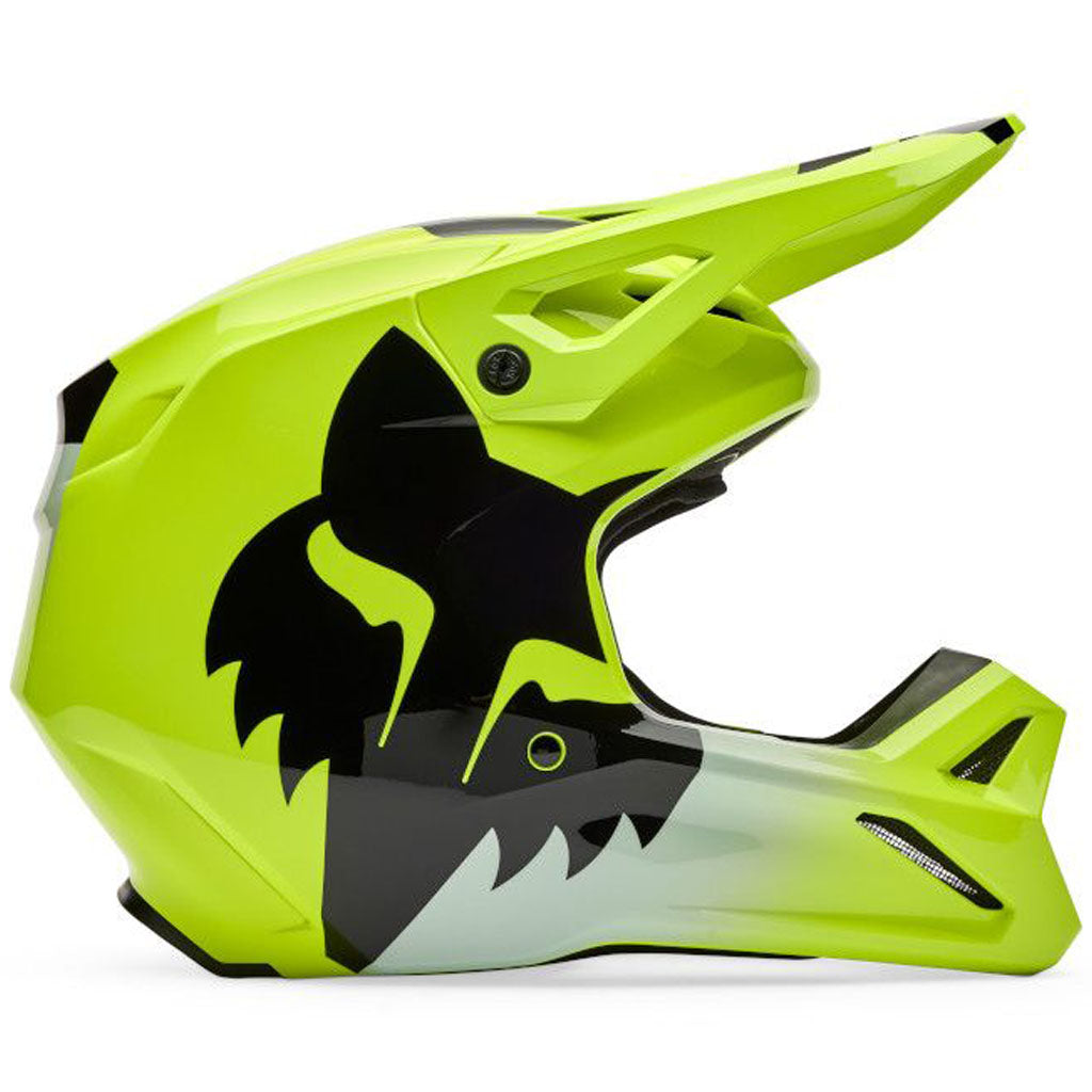 Fox - 2026 Youth V1 Shield Flo Yellow Helmet