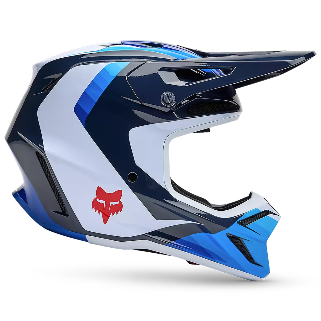 Fox - 2025 V3 Fade White/Blue Helmet