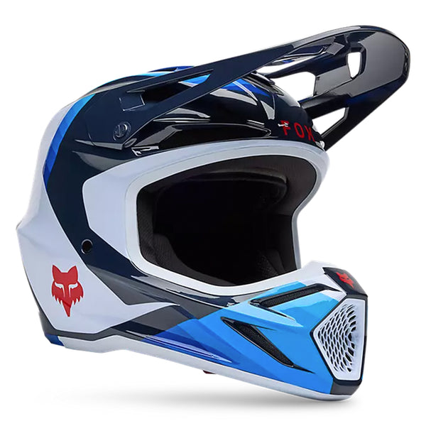 Fox - 2025 V3 Fade White/Blue Helmet