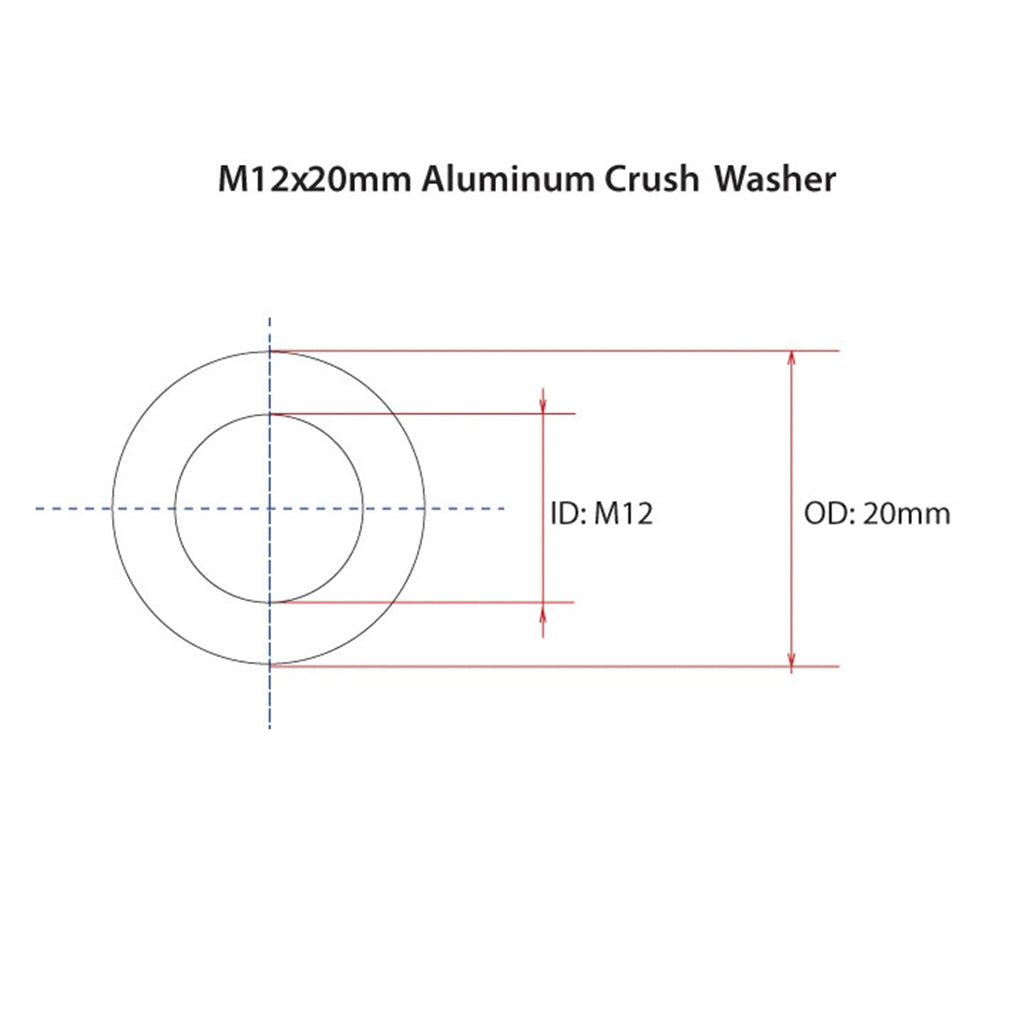 Bolt - M12 X 20 Alloy Crush Washer