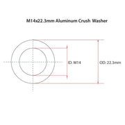 Bolt - M14 X 22 Alloy Crush Washer