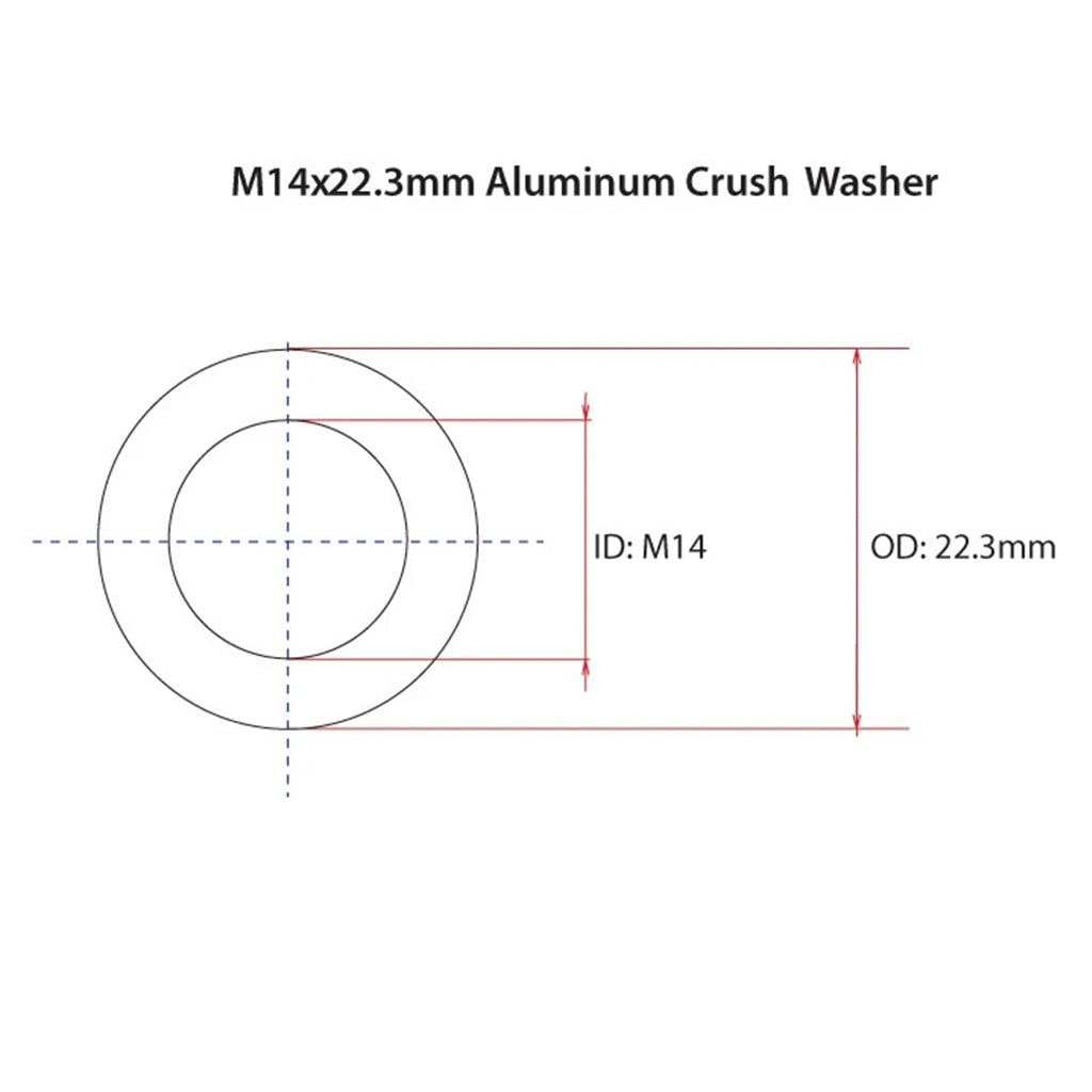 Bolt - M14 X 22 Alloy Crush Washer